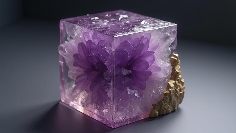 Mataas na precision 3D rendering ng mineral na kristal