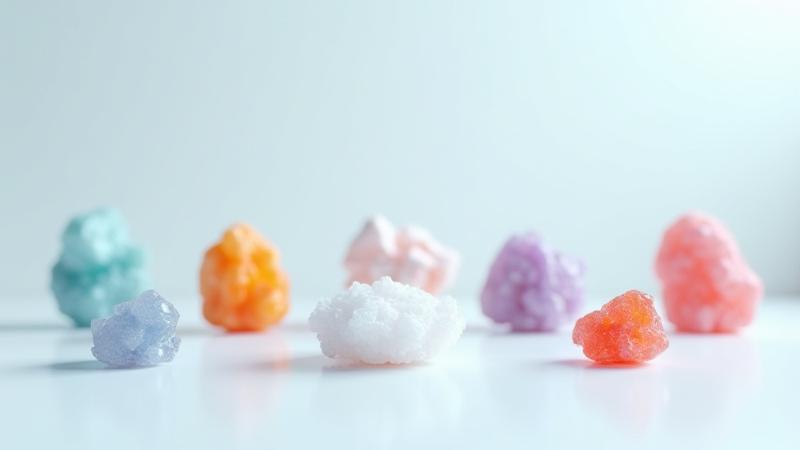 Mga 3D model ng iba't ibang mineral sa isang virtual na setting ng silid-aralan